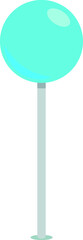 Illustration of a simple light blue map pin