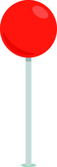 Illustration of a simple red map pin