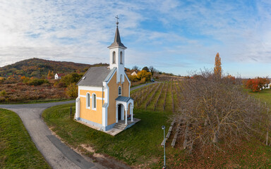 Amazing little chapel near by lake Balaton in Hungary. Next to Lencseitsvand town Amazing autunm...