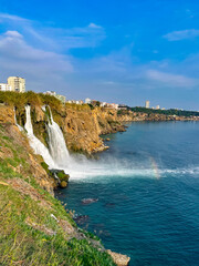 Obraz premium Duden waterfall in Antalya, Turkey