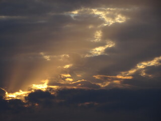 Sun Rays Breaking Through Clouds