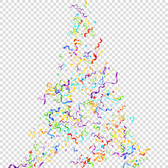 Color serpentine carnival red spiral ribbon curly