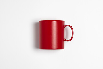 Ceramic mug empty blank for coffee or tea isolated on white background.Mock-up.High resolution...