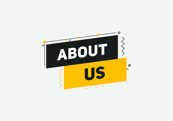 Fototapeta premium About us text web button| web template sign icon label | colorful web template 