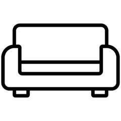 Sofa outline icon for web and mobile