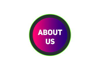 About us text web button| web template sign icon label | colorful web template 