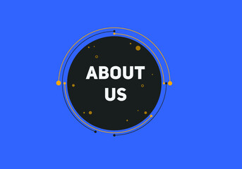 About us text web button| web template sign icon label | colorful web template 
