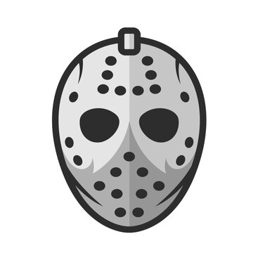 Scary Jason Voorhees hockey mask mascot logo icon Goalie Friday the movie vector illustration Stock-vektor | Adobe Stock