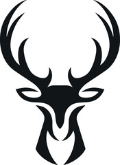 Abstract long horn deer head