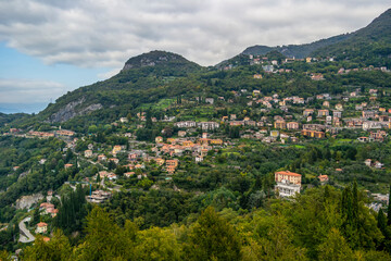 Fototapeta na wymiar View of the mountains of Lake Como. Lombardy - Italy