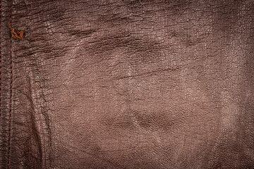 Genuine brown leather texture background