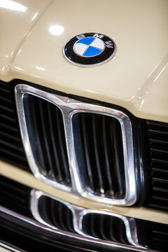 White hood of a BMW car