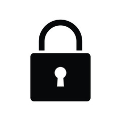vector padlock icon in flat style