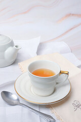 cup of tea and teapot
