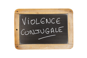 Obraz premium ardoise avec écrit dessus en français 