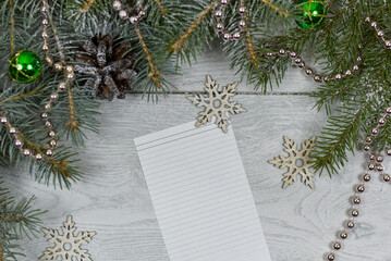 A New Year's card with a place for text