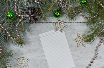 A New Year's card with a place for text