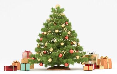 クリスマスツリーとプレゼント