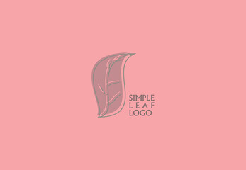 simple leaf beauty and fashion logo 