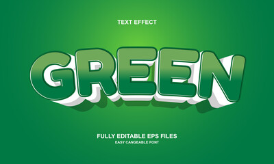 green style editable text effect