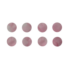 Set of abstract hand drawn circle, watercolor spots in pink colors. Highlights for social media. Covers for network stories. Isolated. Vector illustration.