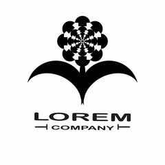 Simple but elegant logo in black and white.