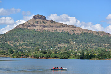 Boating in lake