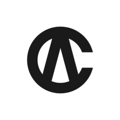 Initials Letter Monogram CA logo design