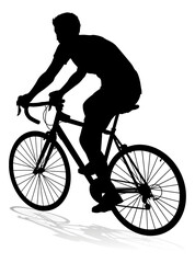 Bike Cyclist Riding Bicycle Silhouette