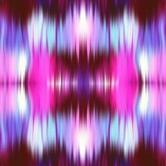 Optical kaleidoscope blur texture background. Seamless washed out symmetry ombre effect. 80s style retro geometric mirror pattern. High resolution beach wear fashion textile