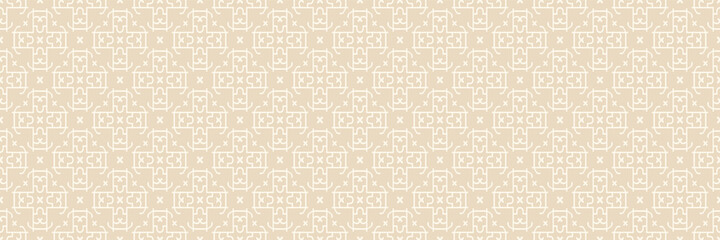 Elegant background pattern with decorative floral ornament on a beige background. Vector image