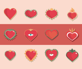 icons of hearts