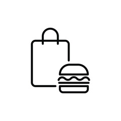 food delivery service symbol. editable icon collection of online services. simple and minimalist icons for a website or mobile app interface of food business.