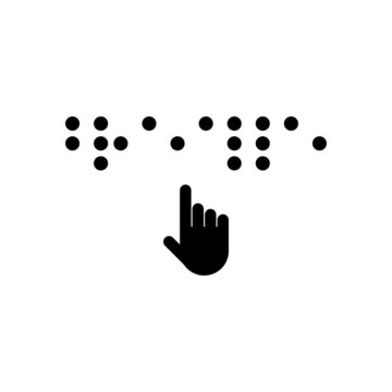 Braille Icon, Reading Vector, Disability Illustration