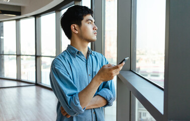 Fototapeta premium portrait of young asian businessman man