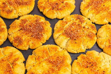 freshly baked peanut butter cookie with smoked paprika