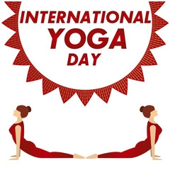 Vector illustration of girl doing yoga