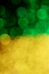 beautiful bokeh of yellow and green colors
