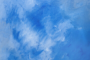 Blue painted canvas - obrazy, fototapety, plakaty