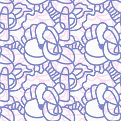 Seamless abstract pattern with unusual line artwork