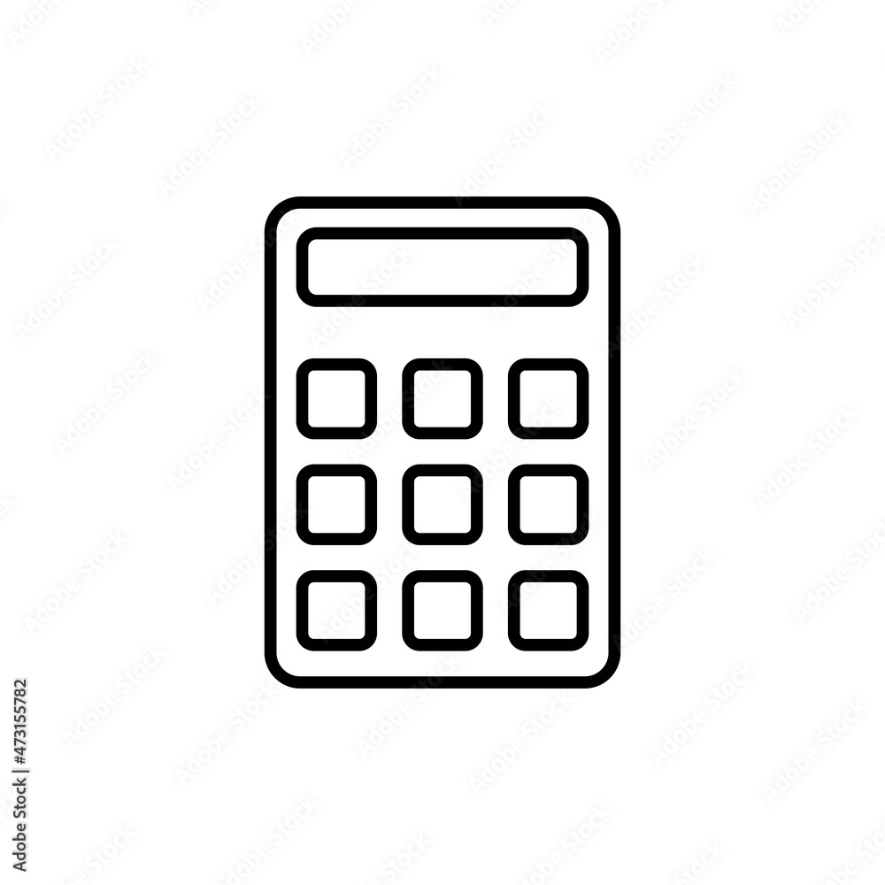 Poster calculator line icon