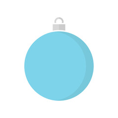 Christmass ball blue vector icon