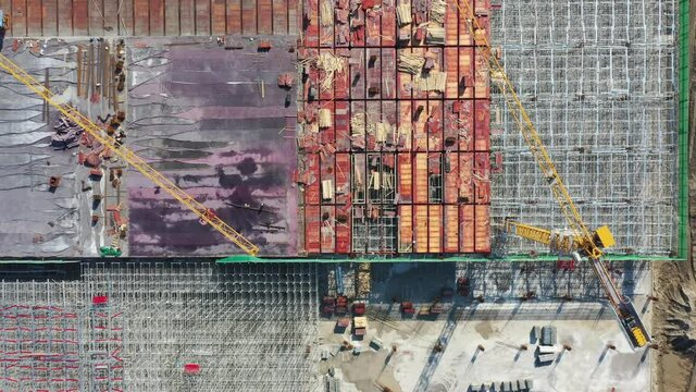 construction site in city