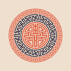 Vector image of korean ornament