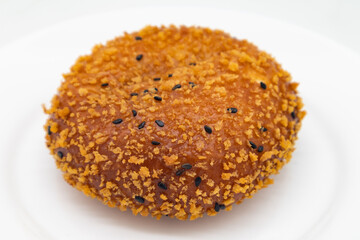 Curry Croquette on a White Plate