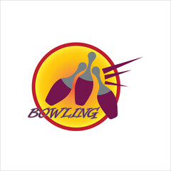 New bowling club logo. Simple illustration of new bowling club vector logo for web design isolated on white background