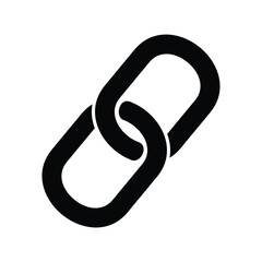 chain link icon in flat style