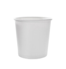 Empty paper cup isolated on white. Container for food