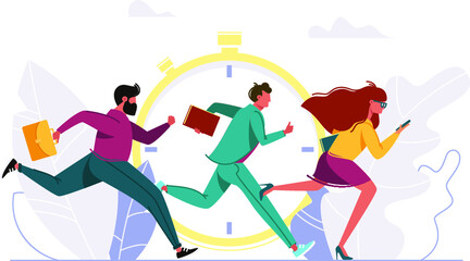 People Rushing to Work, Running Person