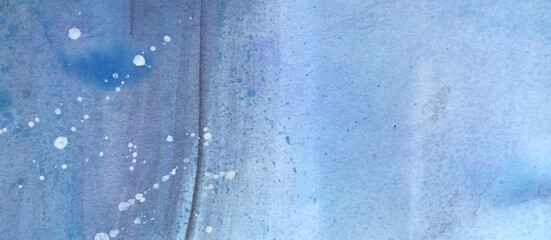 Fondo, banner abstracto. Texturas de acuarela en colores azules, blancos, y grises, con espacio para texto o imagen  © Laura Bustos